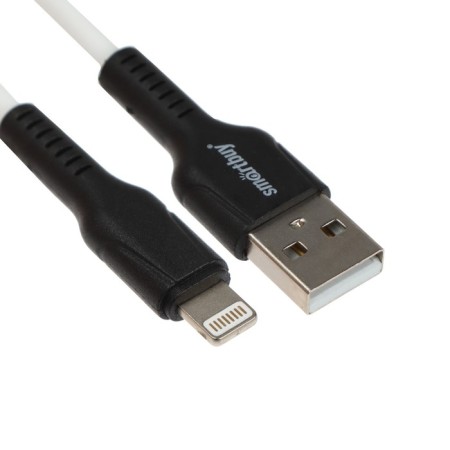 Cable Smartbuy S21, Lightning - USB, 2.4 A, 1 m, charging + data transfer, white