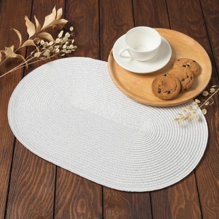 Serving shade "Oval", central white, 45*30 cm