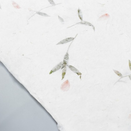 Handmade paper with flowers and herbs "red leaves" 55x80 cm-1