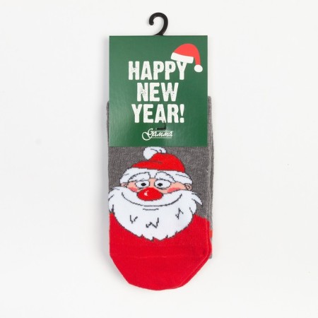 Women's socks, color gray melange, size 23-25-4