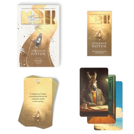 Metaphorical associative cards "Cash flow", 50 cards (7x12 cm), 16+-1