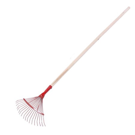 Fan, wire rake, 18 teeth, wooden stalk-2