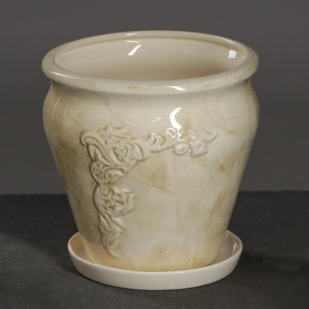 Set of pots 3pcs. "Vine" white: 10l, 3.5l, 1.7l-1
