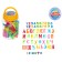 Alphabet magnetic Russian, magnetic numbers in a jar, 59 parts, color mix
