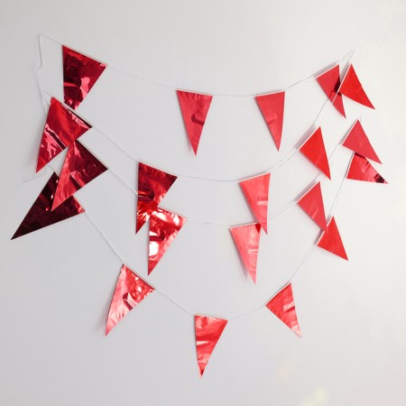 Garland "flags", 20 flags, 10 meters, red color-1