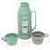 Thermos 1 l, with a glass flask, retains heat 12 hours, with a mug, green