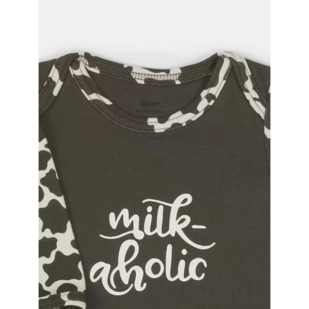 Body baby with a long sleeve Rant Milk-Aholic, height 56 ​​cm, graphite color-3