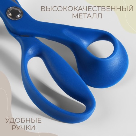 Portnovsky scissors, mowed blade, 10 ", 25 cm, blue-2