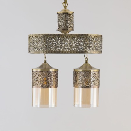 Suspended lamp Citilux "Emir" CL467223, 36x36x48 cm, 2x75W, E27, brown color-5