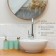 A set of accessories for the bathroom "Nature", 3 items (dispenser 400 ml, 2 cups, on a stand), mint color