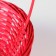 Wicker basket, bamboo, d19xh5 cm, red