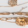 Piece "chain" crumpled circles, color gold, 60 cm