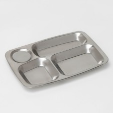 Stainless steel tray, 4 sections