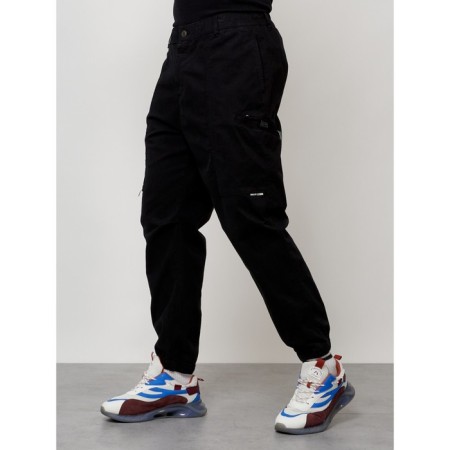 Cargo jeans male, size 48, black color-1