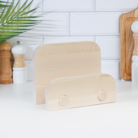 A set of cutting boards from birch on a stand, 2 pcs, 20x20 and 24x24 cm.-3