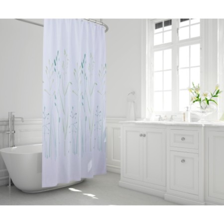 The bathroom curtains Prato, 180 x 200 cm, green color