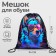 A bag for shoes 420 x 340 mm, calligrata MSO-5s, (soft polyester, density 210d), "dog in headphones"