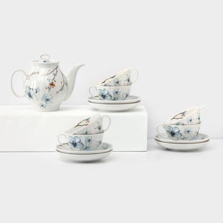 Porcelain Tea Service "Moments of Spring", 13 items
