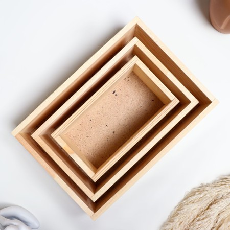 Kashpo wooden 30 × 21 × 8.5 cm Eleant "Classic", 3 in 1, array of pine pine trees beautifully-2
