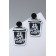 Acrylic earrings "cups of coffee", black and white color