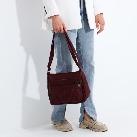 Lurch bag with lightning, dark red color-6