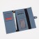 Women's wallet on the button, blue color