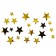 Interior stickers "stars", mirror, decor on the wall, set 20 pcs, 3 x 5 to 6.5 cm