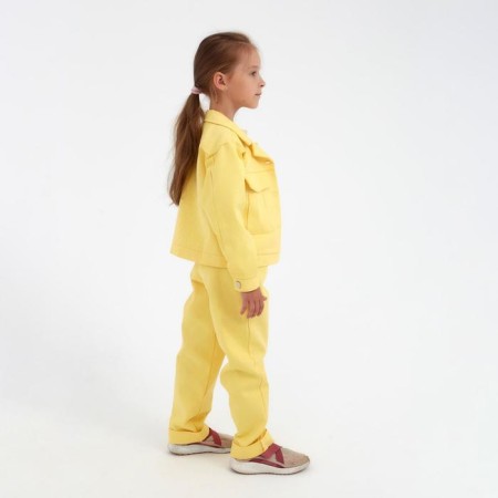 Джинсы для девочки MINAKU: Casual collection KIDS, цвет лимонный, рост 140 см-12