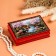 Casket "Flowering Sakura", red, 10 × 14 cm, lacquer miniature
