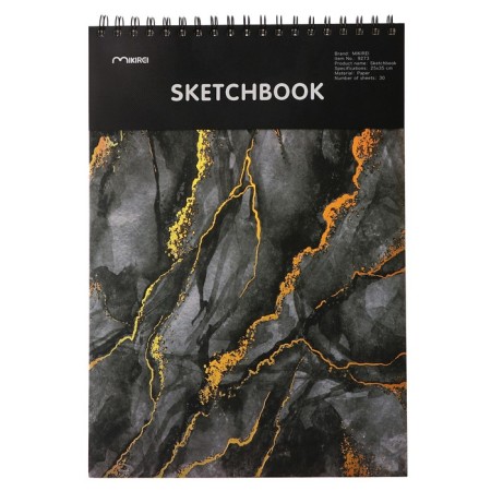 Sketchbook 25x35cm for pastel, 30 sheets "Geometry", hard cover, density 130 gr, mix-1