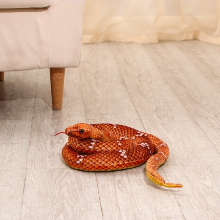 Soft toy "Snake", 30 cm/140 cm, brown color-3