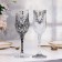 Set of wedding glasses "luxury", black - white