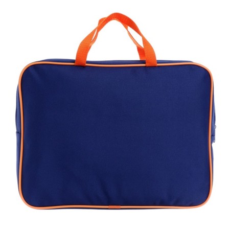 Folder with handles Textile A4, 350 x 265 x 80 mm, PMD 4-42, "Office", dark blue/orange (handle-hand)-2