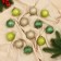 Set of balls plastic D-6 cm, 12 pcs "Agnet" strip shine, green gold