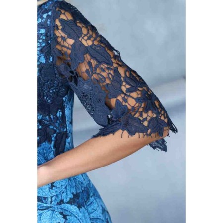 Women's dress, size 48, blue color-2