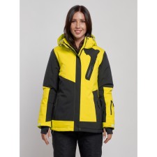 Ski jacket female, size 44, yellow color