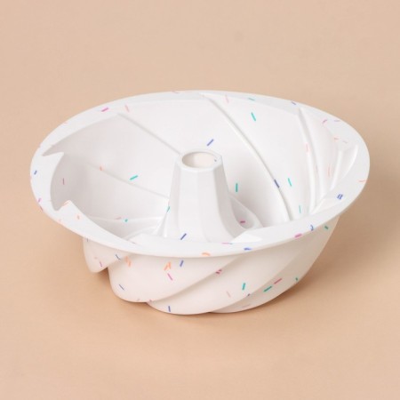 Konfinetta baking form “German cupcake. Whirlwind ", silicone, d = 24 cm, white color-3
