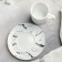 Tea couple ceramic "marble", a cup 220 ml, a saucer d = 15 cm, white color