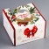 New Year. Bearbox under the Bento-Port with the Window "Fine mood", 15.5 x 15.5 x 10 cm