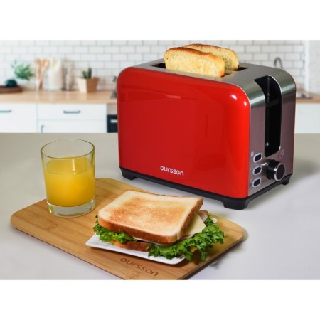 Toster Oursson TO2120/RD, 930 W, defrosting/heating, 7 modes, red-9