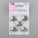A set of buttons "Crystal", 2 punctures, d = 25 mm, 5 pcs, silver color