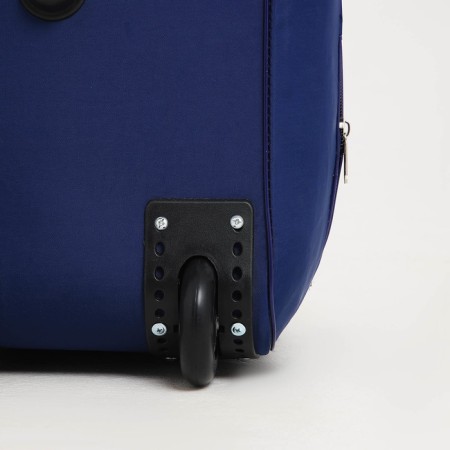 Road bag on wheels, lightning department, outer pocket, blue color-4