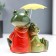 Souvenir Ceramics "Frog - under the umbrella" 12x8x12 cm