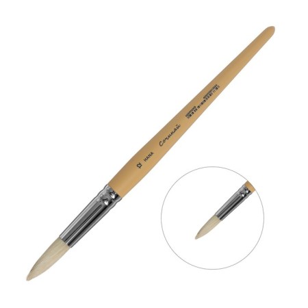 The brush is round brush, Hana compose No. 12 (hair length 35 mm), short dull handle