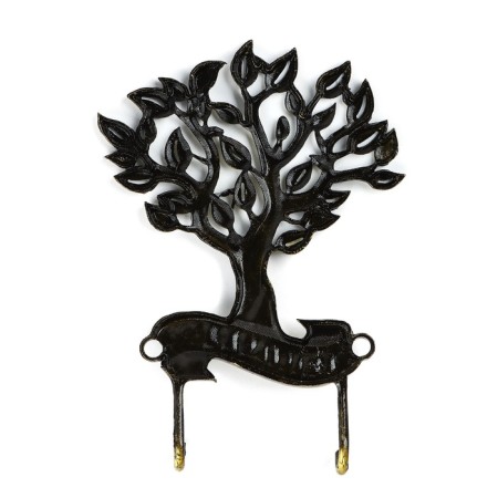 The key a wall -mounted "Happiness in the house", wood, 7.4 x 8.8 cm-3