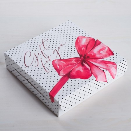 Confectionery packaging, Gift for You, 14 x 14 x 3.5 cm