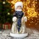 Snow Maiden "in Christmas blue fur coat" 17x35 cm