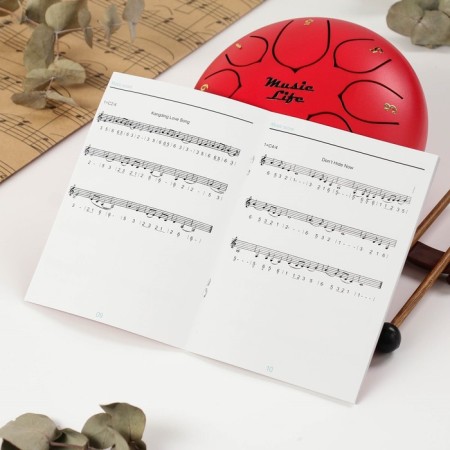 Musical instrument glucophone, red, 8 petals, 15 x 9 cm-5
