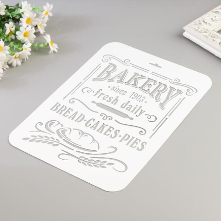 Plastic stencil "Bakery" 22x31 cm-1