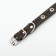 Single-layer leather collar with corrugated eyelets, dimensionless, 40 x 1.5 cm, Osh 27-35 cm, black 7